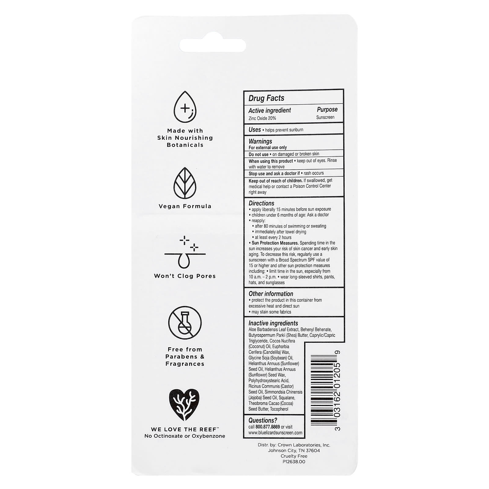 Blue Lizard Australian Sunscreen, Минеральное солнцезащитное средство-стик для детей, SPF 50+, 14 г (0,5 унции)