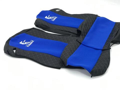 Чехлы модельные стеганные кожа + аликанте вышивка KAMAZ K5 от 2021 года KAM01 Польша CLASSIC