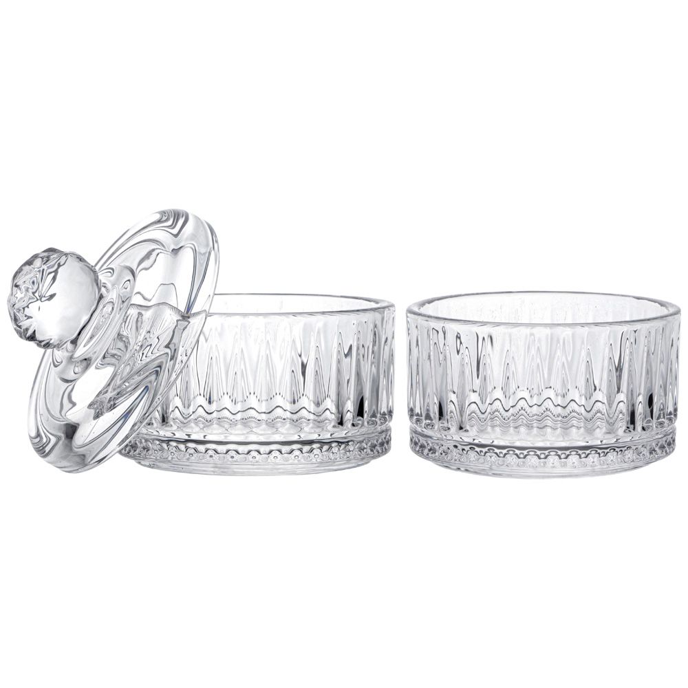 ЕМКОСТЬ ДЛЯ ХРАНЕНИЯ LEFARD С КРЫШКОЙ 2 ЯРУСА "LINES" 8*14 СМ, 180 МЛ (КАЖДАЯ)