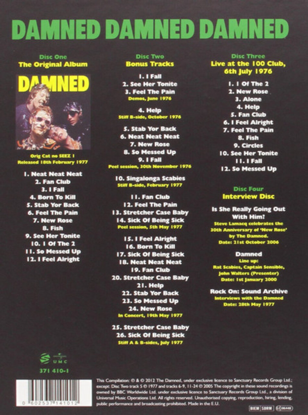 The Damned / Damned Damned Damned (Deluxe Edition)(4CD)