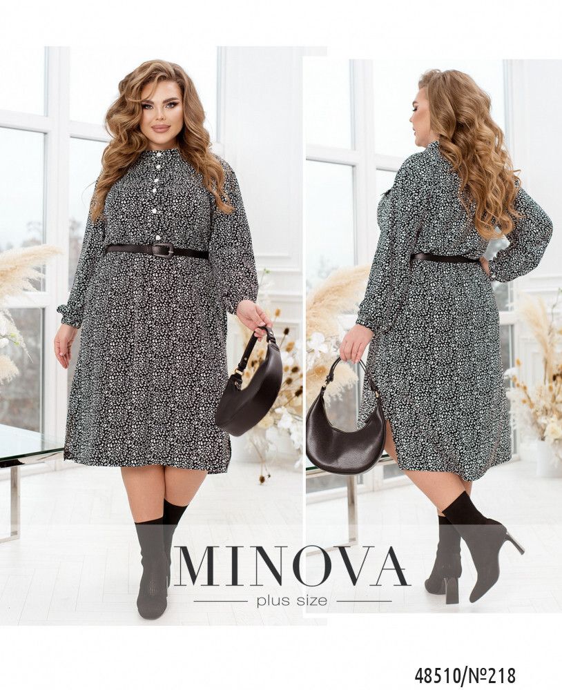 Платье 218-черно-белый Minova
