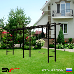Уличная шведская стенка Sv Sport рукоход х 2 У52911 (Турник/Деревянные/Кронш бокс)