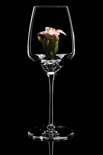 Бокал для белого вина. / Лилия. Розовая.