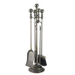 Alberti Livio Каминный набор Бочча 4 предмета на подставке под бронзу