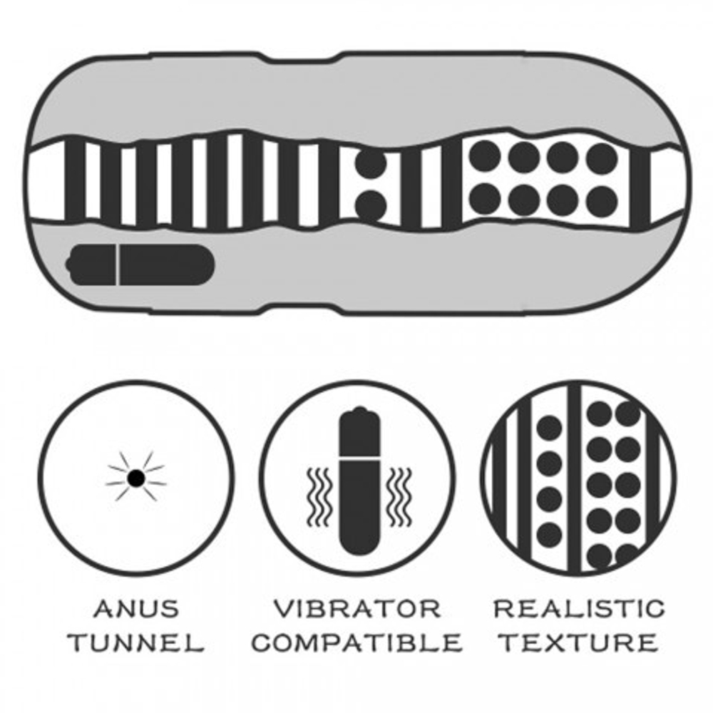 Анус 'SEX IN A CAN" (С вибрацией) - Lotus Tunel