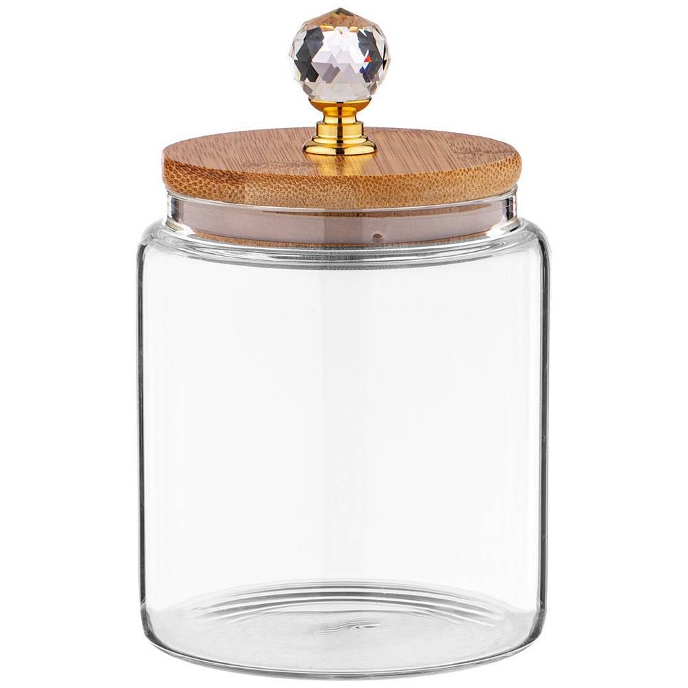 ЕМКОСТЬ ДЛЯ СЫПУЧИХ ПРОДУКТОВ AGNESS "KRISTALL" 450 МЛ ДИАМЕТР=9 СМ. ВЫСОТА=14 СМ ЦВЕТ:ПРОЗРАЧНЫЙ