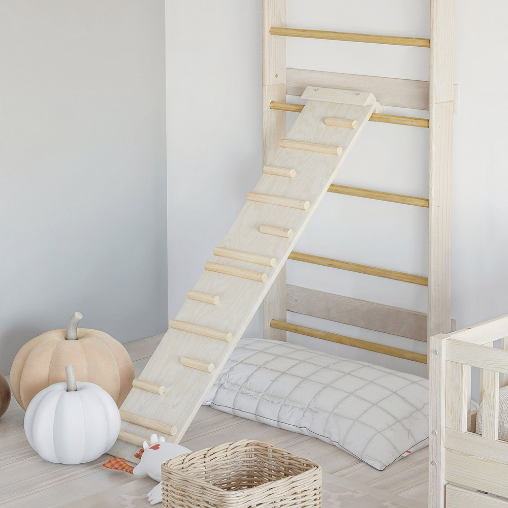 Горка пиклера, 30х10х150, скалодром, детский спортивный комплекс для дома, из дерева, Dipriz