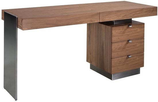 Офисный стол 3237/MQ2101DK из ореха и стали La Forma Испания