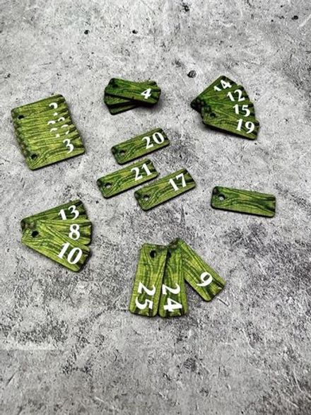 Номерки для ключей деревянные 50шт