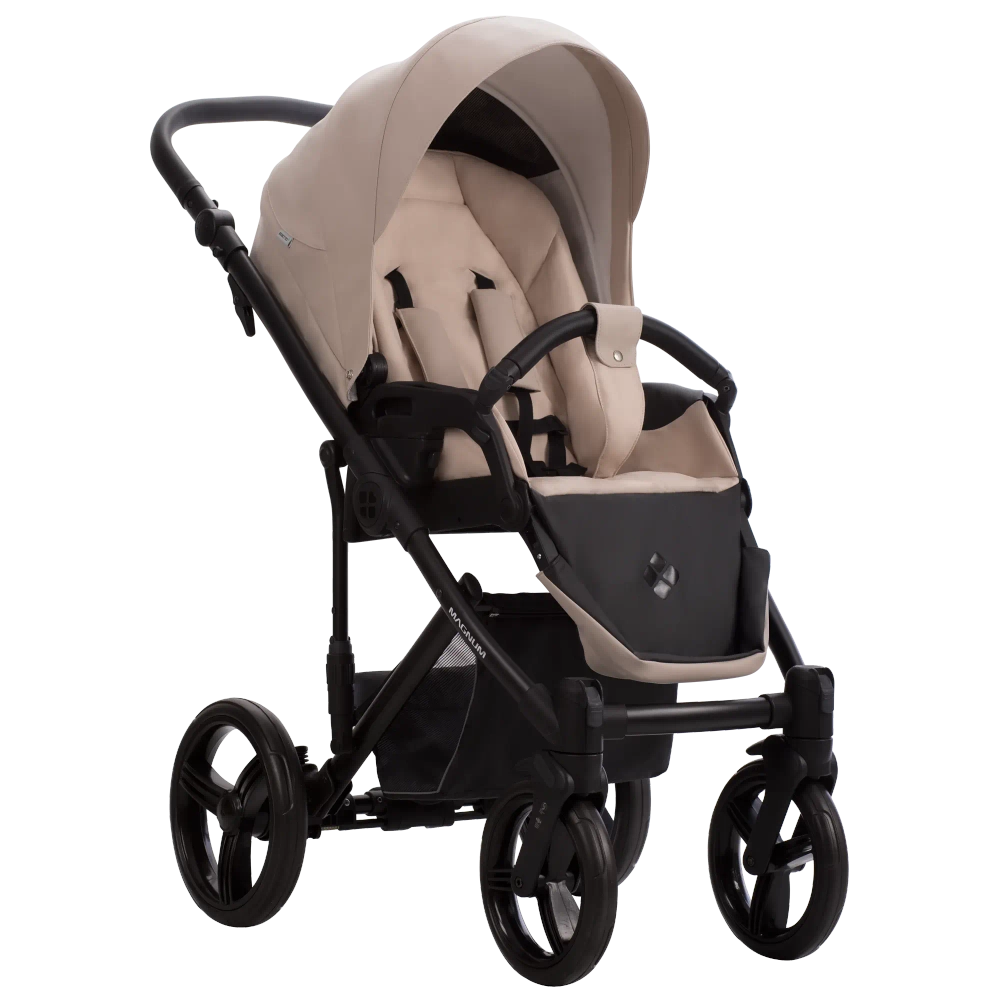 Коляска 2в1 Bebetto MAGNUM LIGHT PRO light pro 01 (св.бежевая кожа)