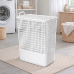 Корзина для белья 35л с крышкой "Kово", 380*262*500мм, белый