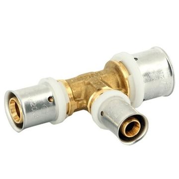 Тройник пресс Uni-Fitt 26х16х20 редукция среднего и крайнего отвода для металлопласт. труб 706G8670