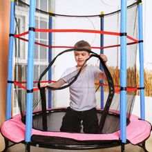 Батут детский DFC SMRKIDS 55&amp;quot; с сеткой, PINK