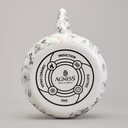 ЧАЙНИК ЭМАЛИРОВАННЫЙ AGNESS, СЕРИЯ ЯБЛОНЕВЫЙ САД, 2,2Л ПОДХОДИТ ДЛЯ ИНДУКЦИОН.ПЛИТ