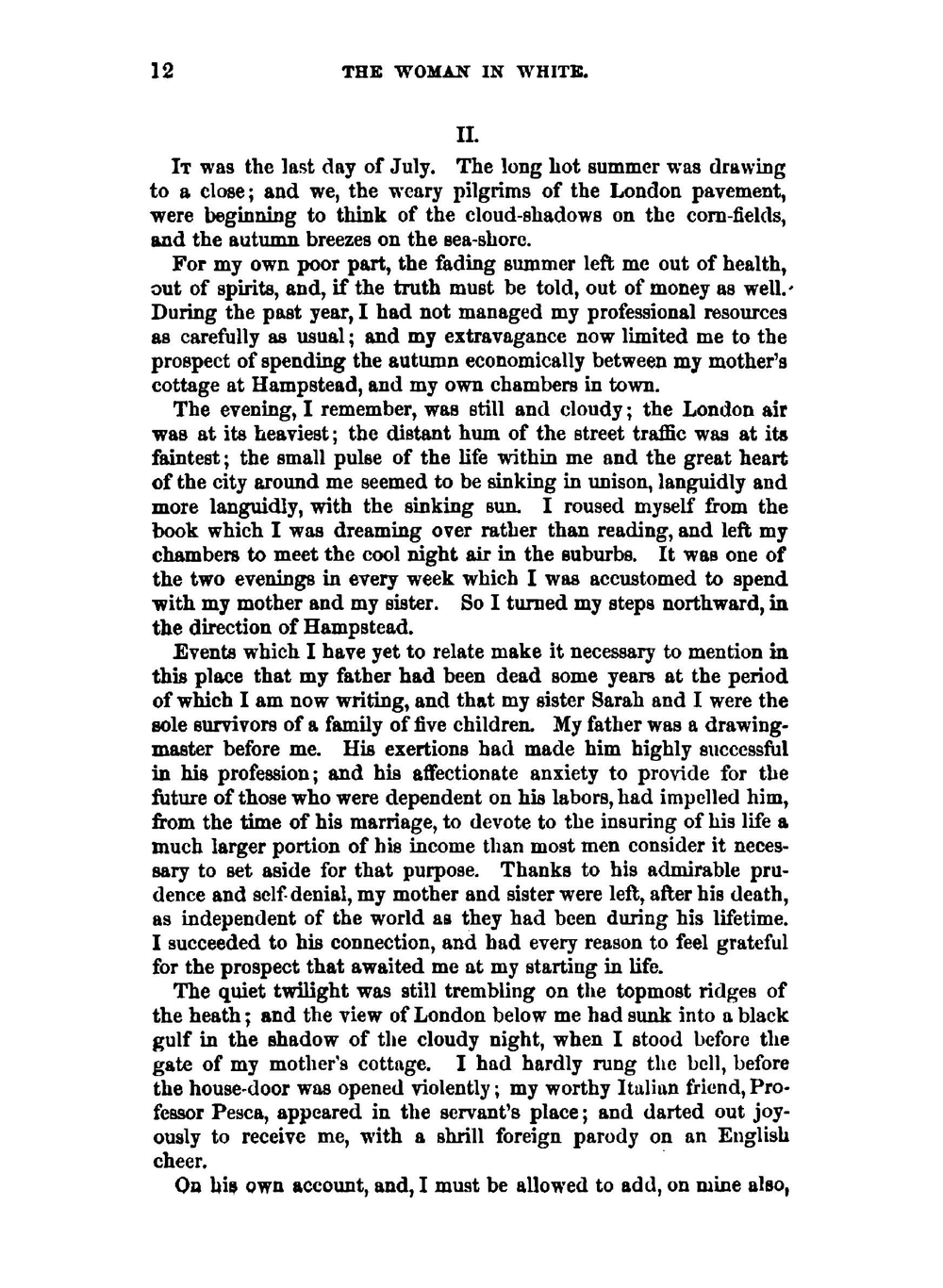 The woman in white. A novel | Wilkie Collins