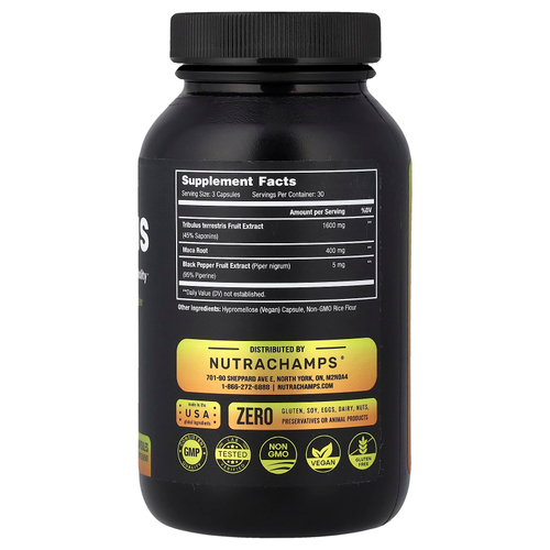 NutraChamps, якорцы, 90 веганских капсул