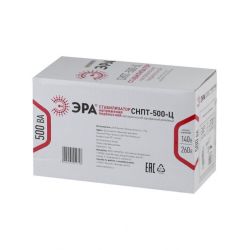 СНПТ-500-Ц ЭРА Стабилизатор напряжения переносной, ц.д., 140-260В/220/В, 500ВА