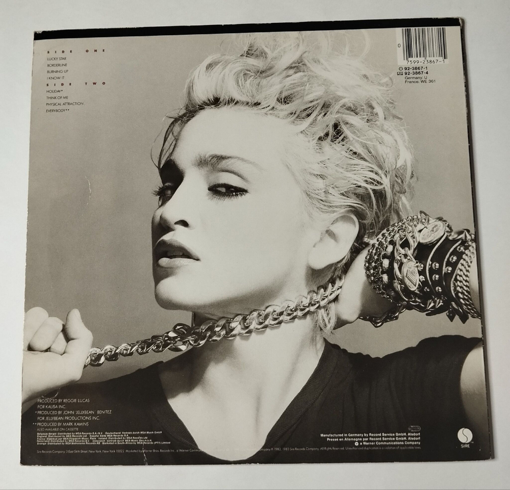 Винтажная виниловая пластинка LP Madonna (Germany 1983) Lucky Star