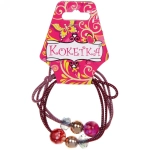 Резинки для волос 2шт «Кокетка - Your Style Малахит», цвет бусин микс, d-5,5см