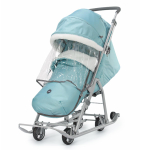 Санки-коляска "Ника детям 7-5" мятный с шишкой (серый каркас)