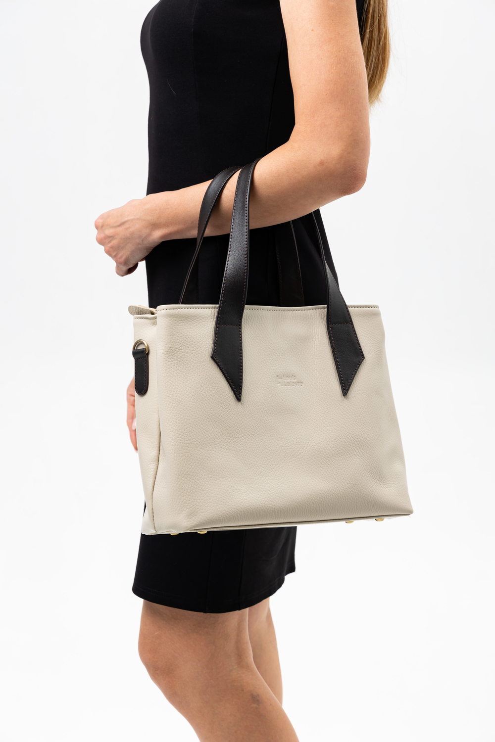 Louis Lefevre Сумка женская натуральная кожа через плечо тоут бежевая для документов а4