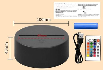 Базы для ночников черные/дерево