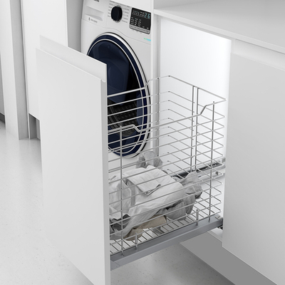 MENAGE CONFORT Корзина RUBI для хранения белья 35 л, выдвижной фасад 300 мм, хром