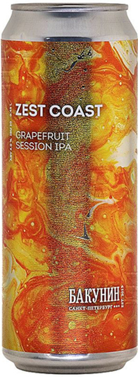 Пиво Бакунин Побережье Зест / Bakunin Zest Coast 0.45 - банка