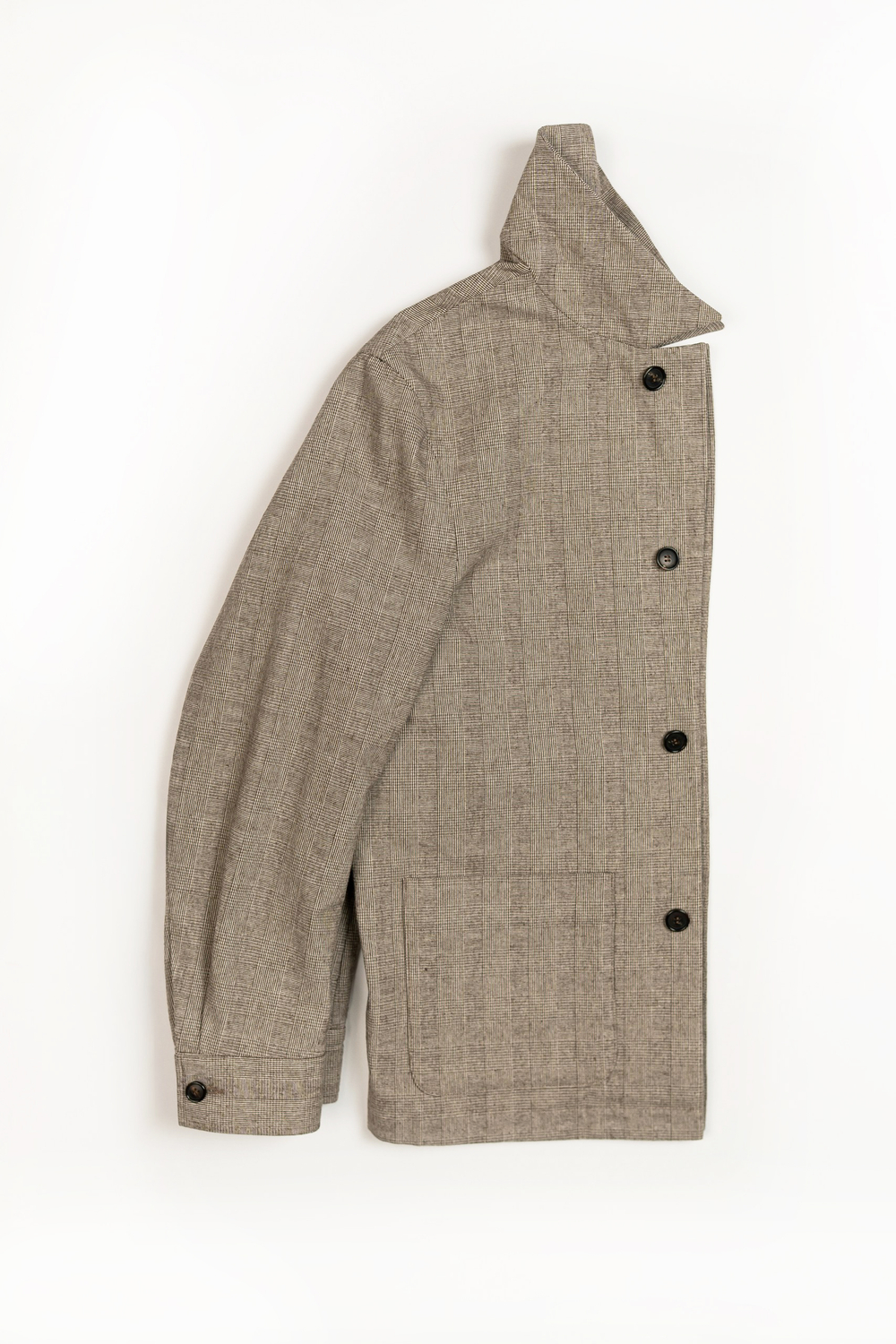 Пиджак-рубашка Glen Check (в клетку) коричневый