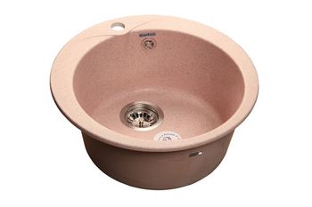 GRANFEST Мойка мрамор RONDO GF-R--480  D=480 мм  розовый  арт.GF-