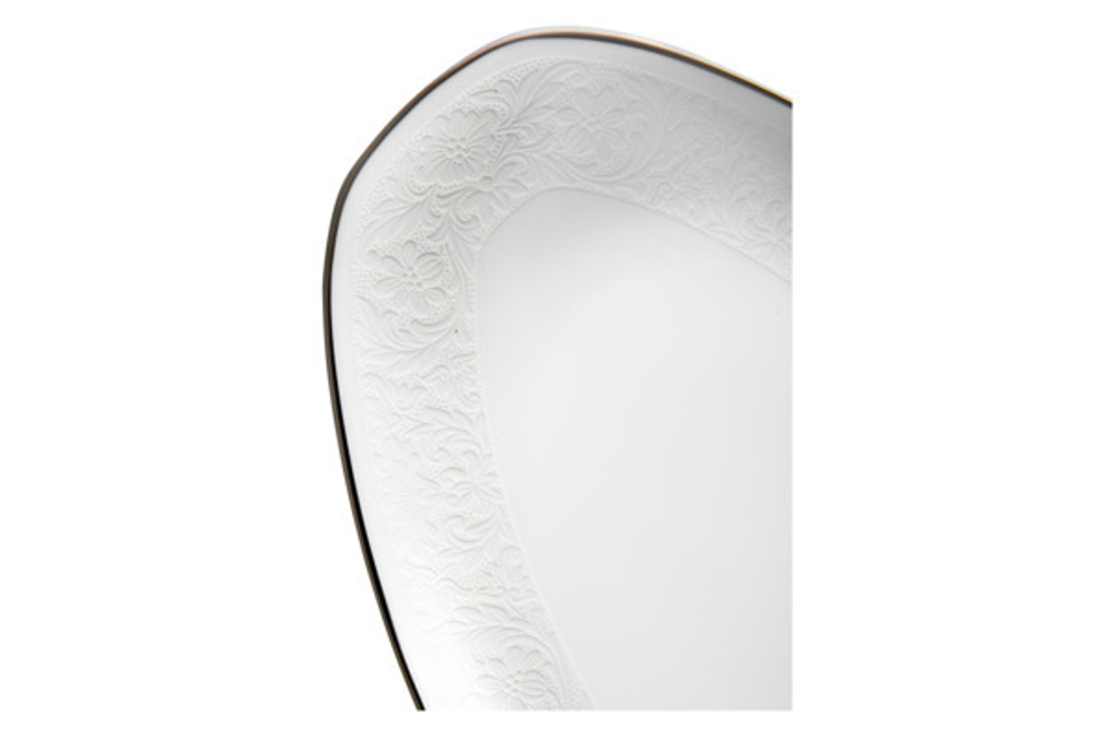 Блюдо овальное 23см Narumi Рошель белое