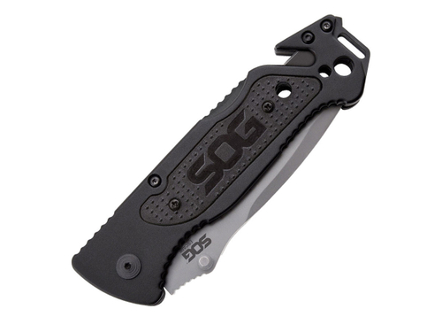 Нож складной SOG Escape Bead Blasted, 7Cr17MoV, рукоять алюминий, блистер (SOG-FF24-CP)