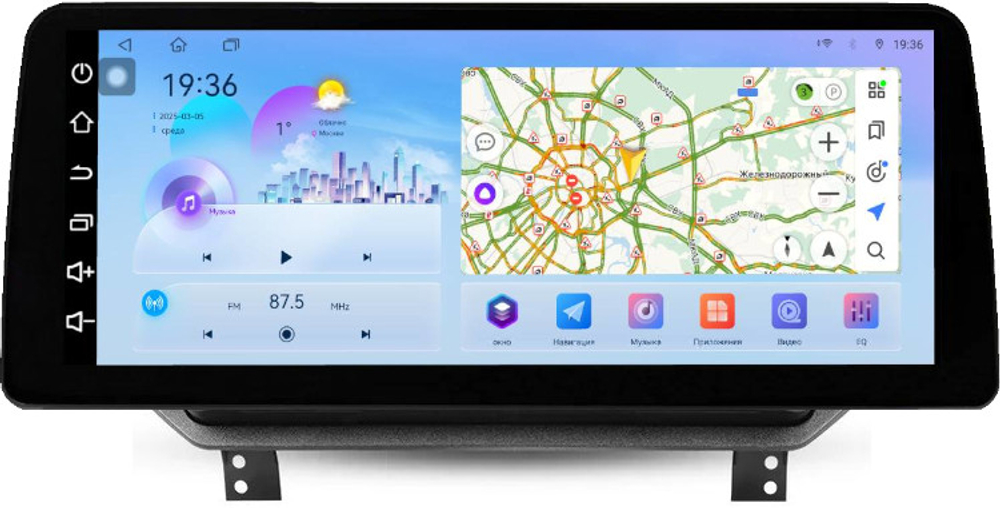 Магнитола Mitsubishi Outlander 4 2021+ (без штатного 360) - FarCar монитор 12.3" 2K QLED на Android 14, TS10, CarPlay, 4G SIM-слот