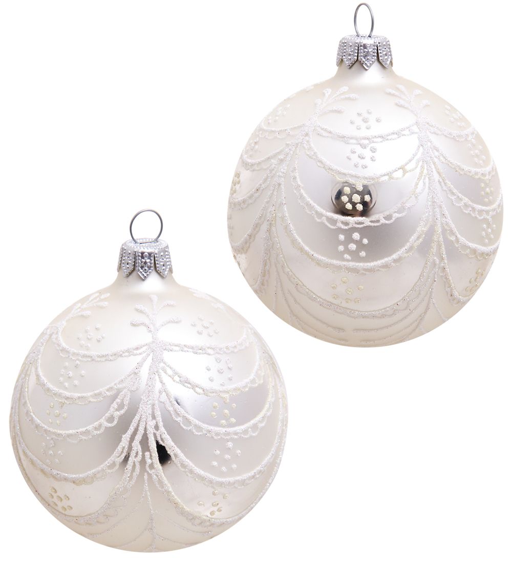 Элита НФШ-1075 Набор ел.украшений Шар «Кружевной» 85 мм