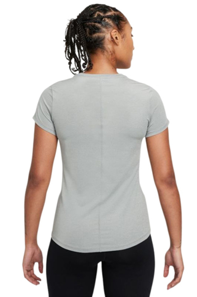 Женская теннисная футболка Nike One Dri-Fit SS Slim Top W - particle grey/heather/black