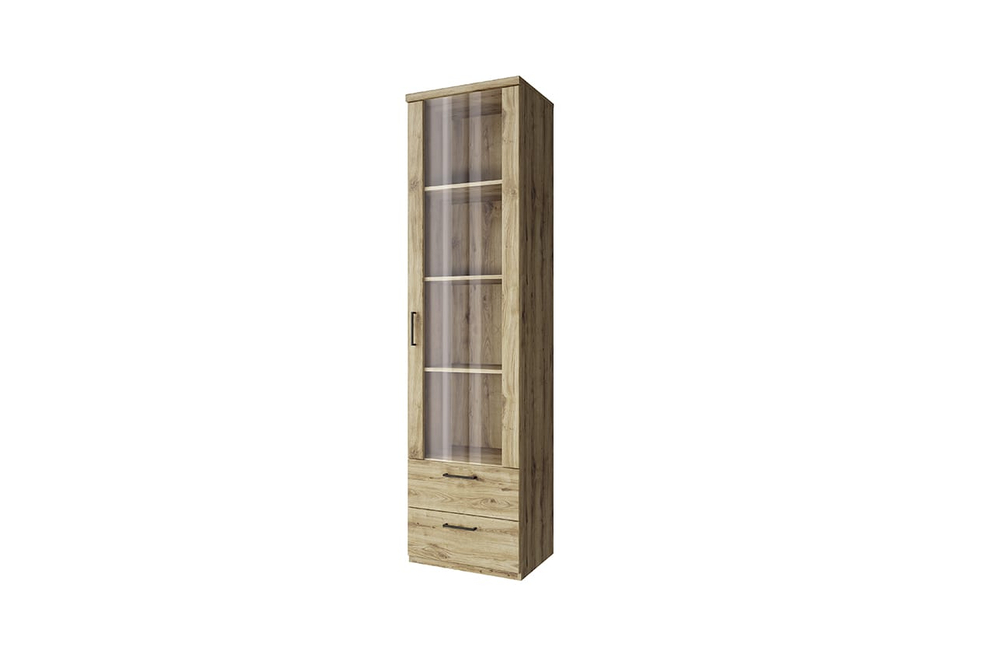 DOORSET, Шкаф с витриной 1V2S. Цвет ДУБ НАВАРРА
