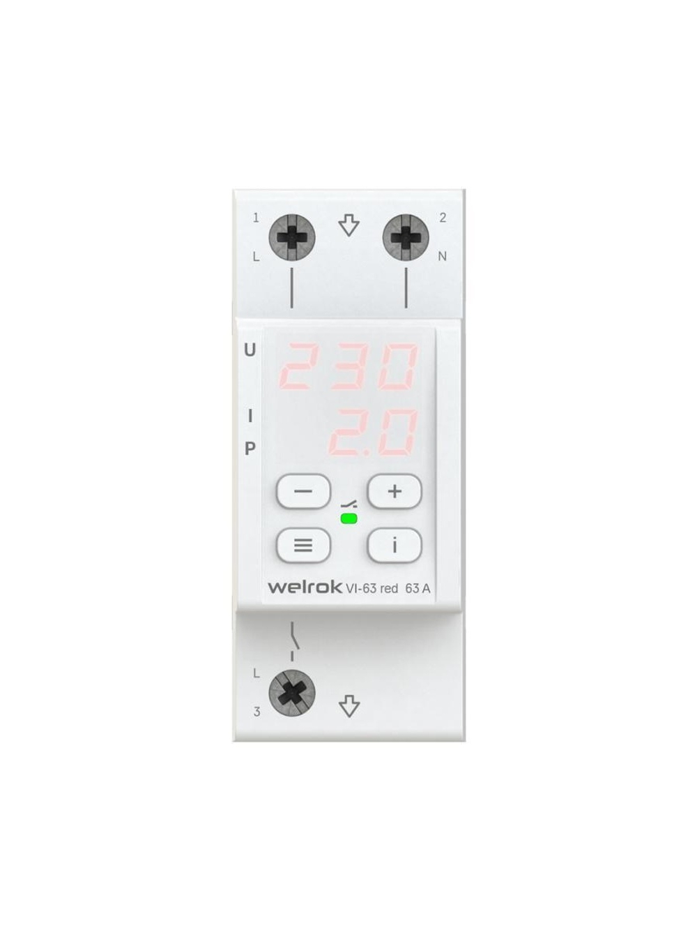 Реле напряжения с контролем тока VI-63 red Welrok 4660251140281