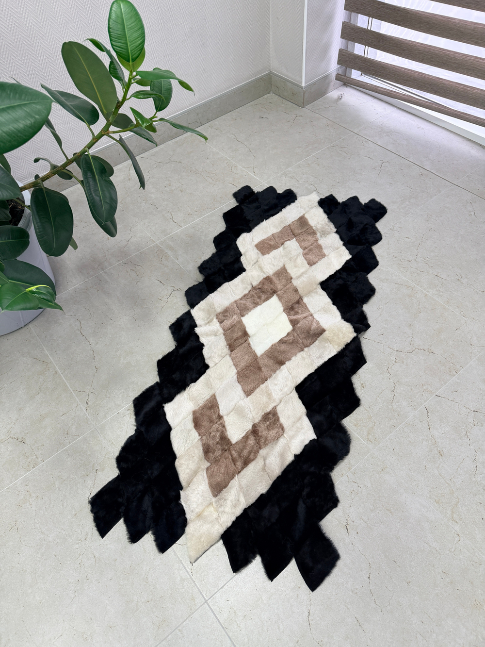 Меховой Коврик прикроватный накидка на кресло из овчины