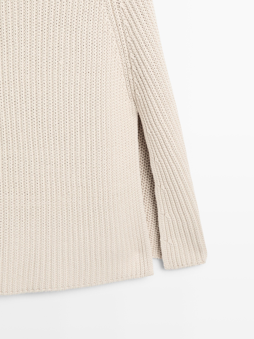 Massimo Dutti Трикотажная накидка с разрезами, дымчатый