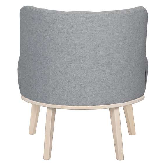 Кресло Жирон ткань серый, каркас лак