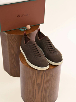 Коричневые кроссовки Loro Piana Soho 2.0 Walk