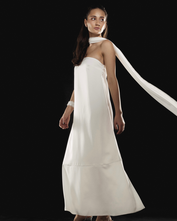 Шелковое Платье Aegean Goddess Pearl