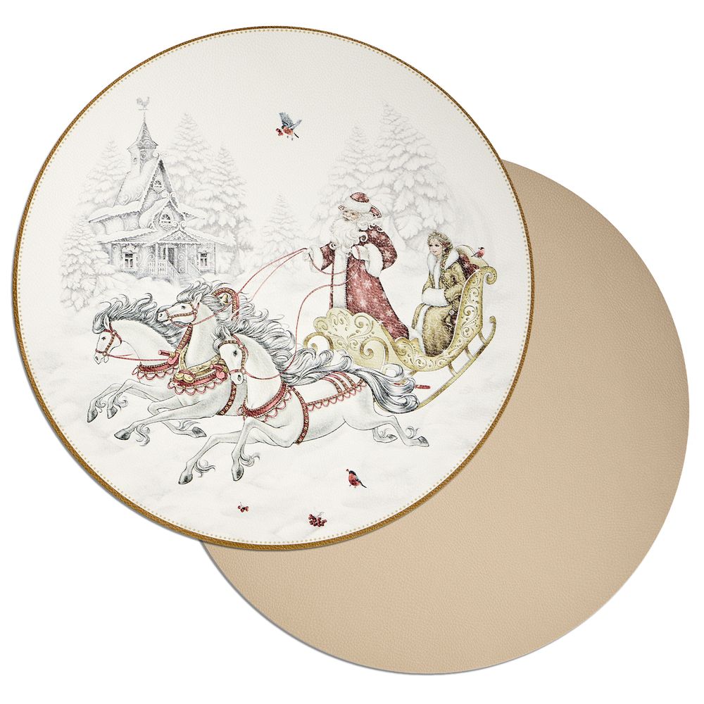 НАБОР ПОДСТАНОВОЧНЫХ САЛФЕТОК "МОРОЗКО" ИЗ 2 ШТ., ДИАМЕТР=38 СМ