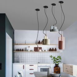 Подвесной бетонный светильник SKOVL C терракот