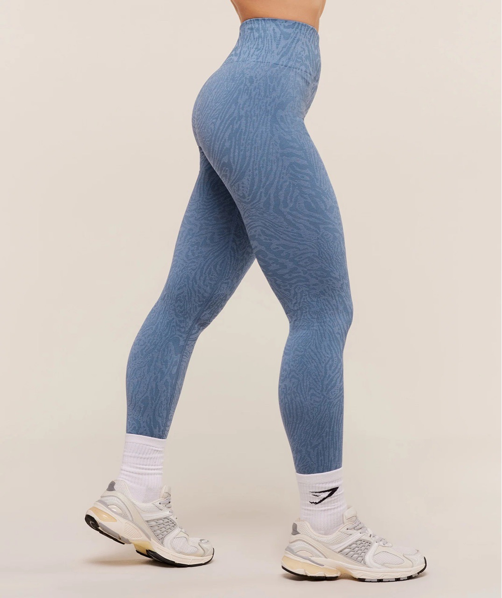 Леггинсы GYMSHARK Adapt Animal Seamless Leggings Blue