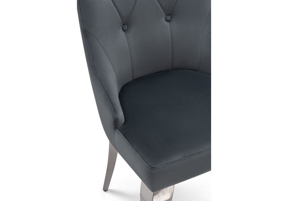 Стул на металлокаркасе Viki dark grey / steel