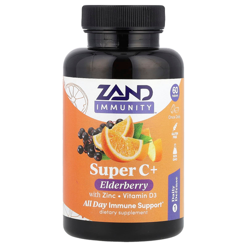 Zand, Immunity, супер бузина с цинком, витамин D3, 60 таблеток