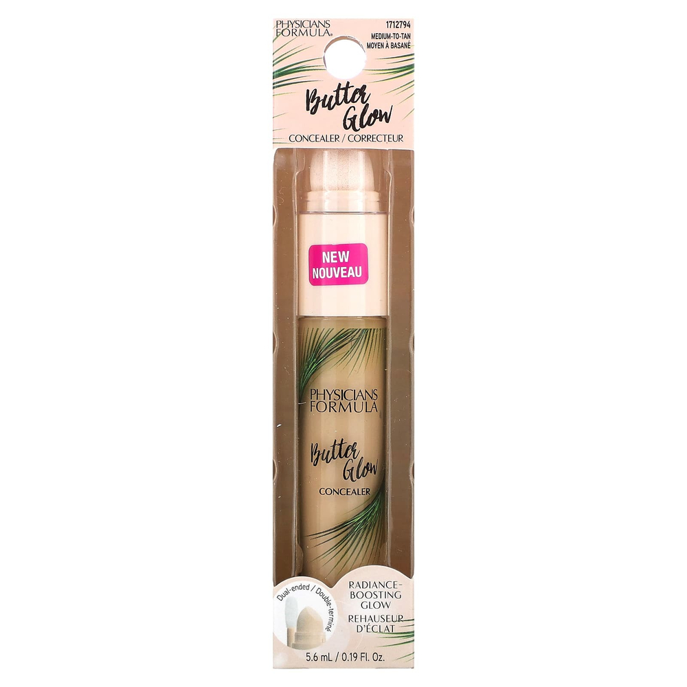 Physicians Formula, Консилер Butter Glow, 1712794, оттенок от среднего до загара, 5,6 мл (0,19 жидк. унц.)