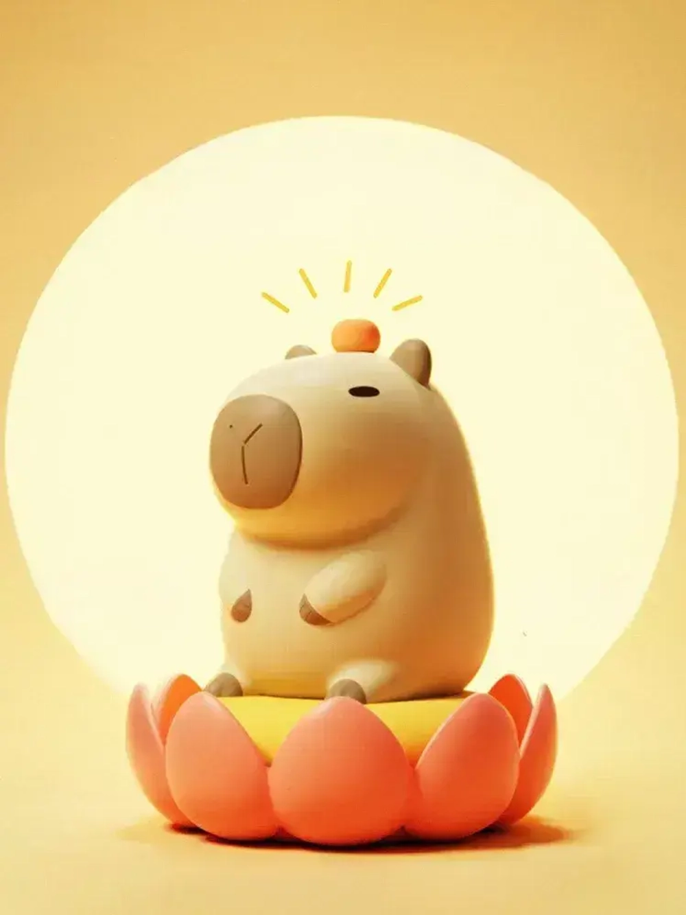 Детский ночник с таймером Капибара силиконовый, беспроводной светильник для малышей