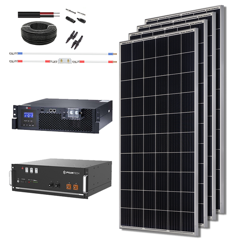 Гибридная Солнечная Электростанция 5 кВт 100Ач LiFePO4 [СЭС-1760-100-5000-LiFePO4]